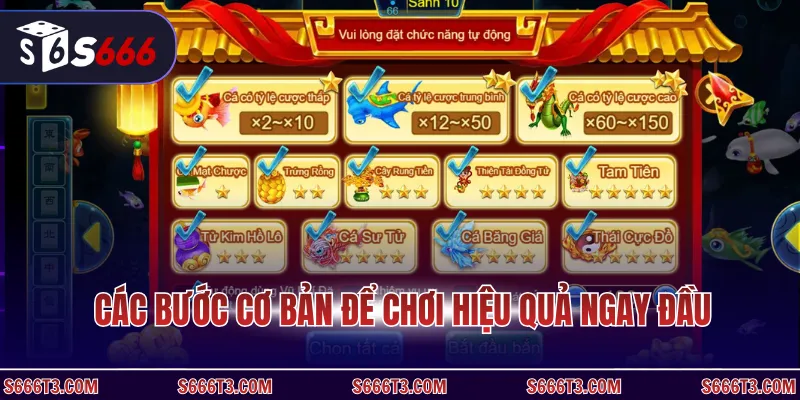 Các bước cơ bản để chơi hiệu quả ngay đầu